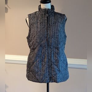 Croft & Barrow Gray and Black Patterned Vest